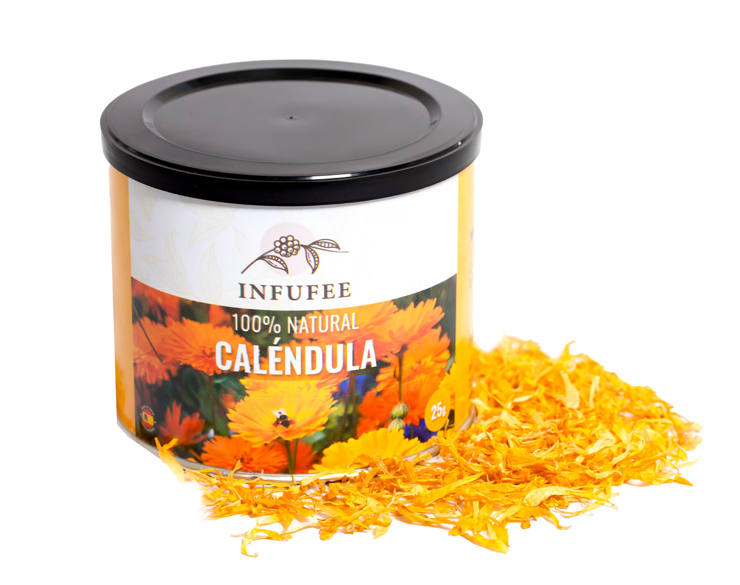 Caléndula (Lata 25g) - Flores de caléndula secas 100% pura y natural - Infusión antiinflamatoria.