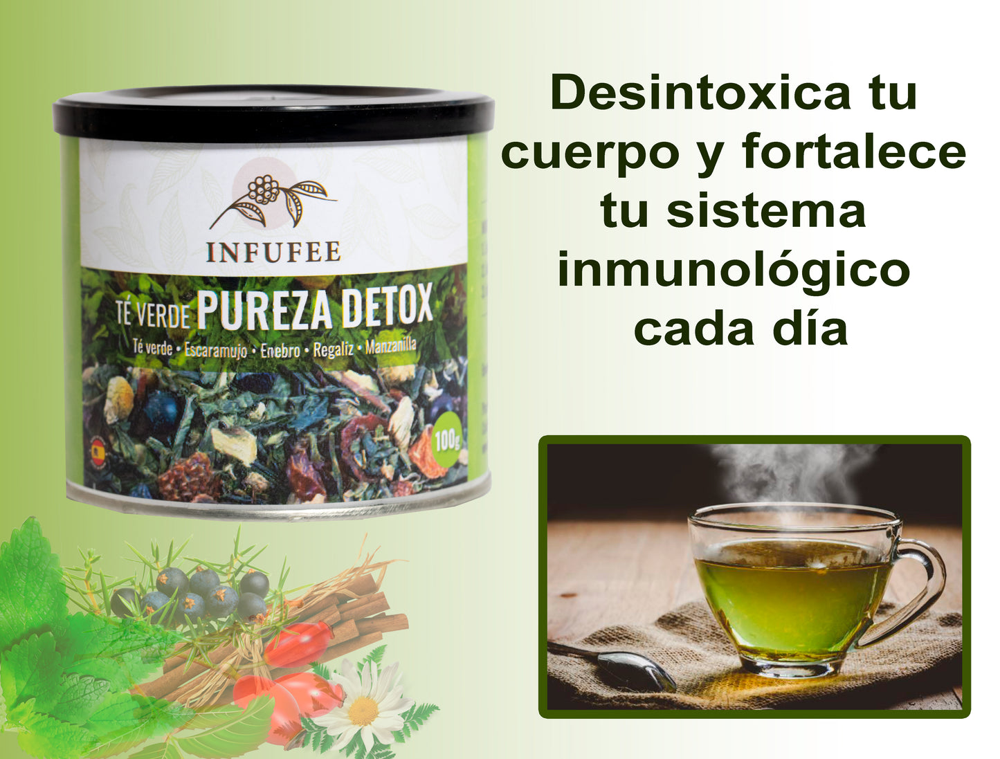 Infusión Detox - Infusión depurativa - Té de hierbas dietética - Lata 100 gramos