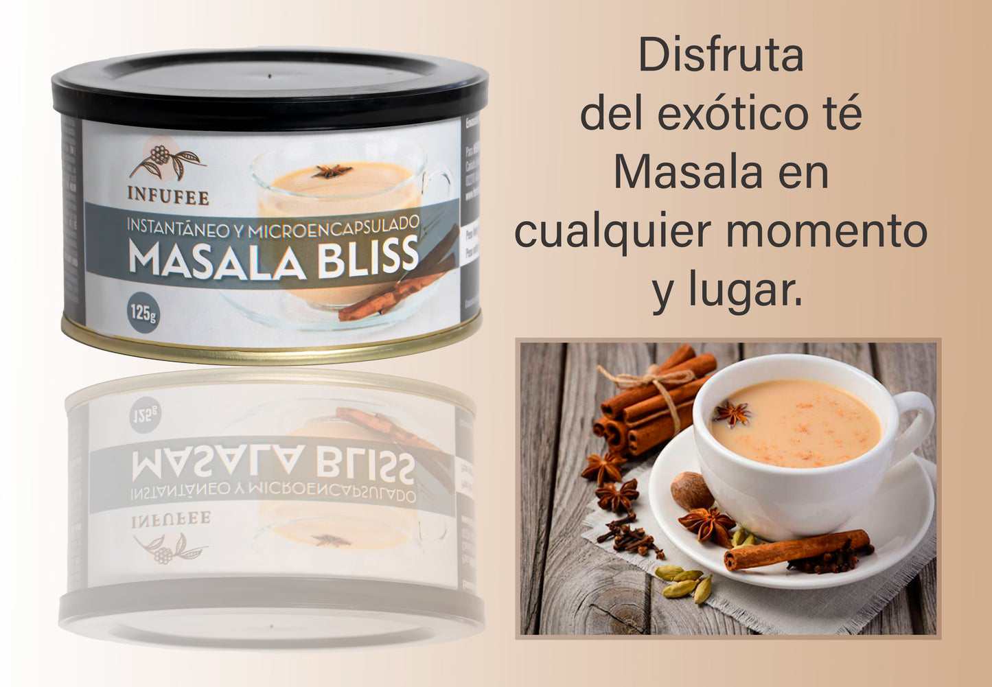 Té Masala Bliss en Polvo Microencapsulado - Refuerzo del Sistema Inmunológico - Lata 125 gr.