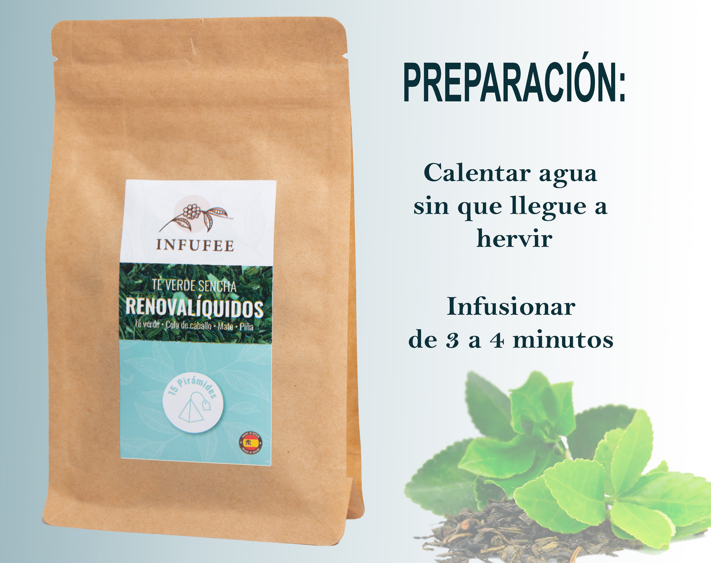 Te japonés desintoxicante - infusión depurativa - Te de hierbas para eliminar líquidos - 15 pirámides.
