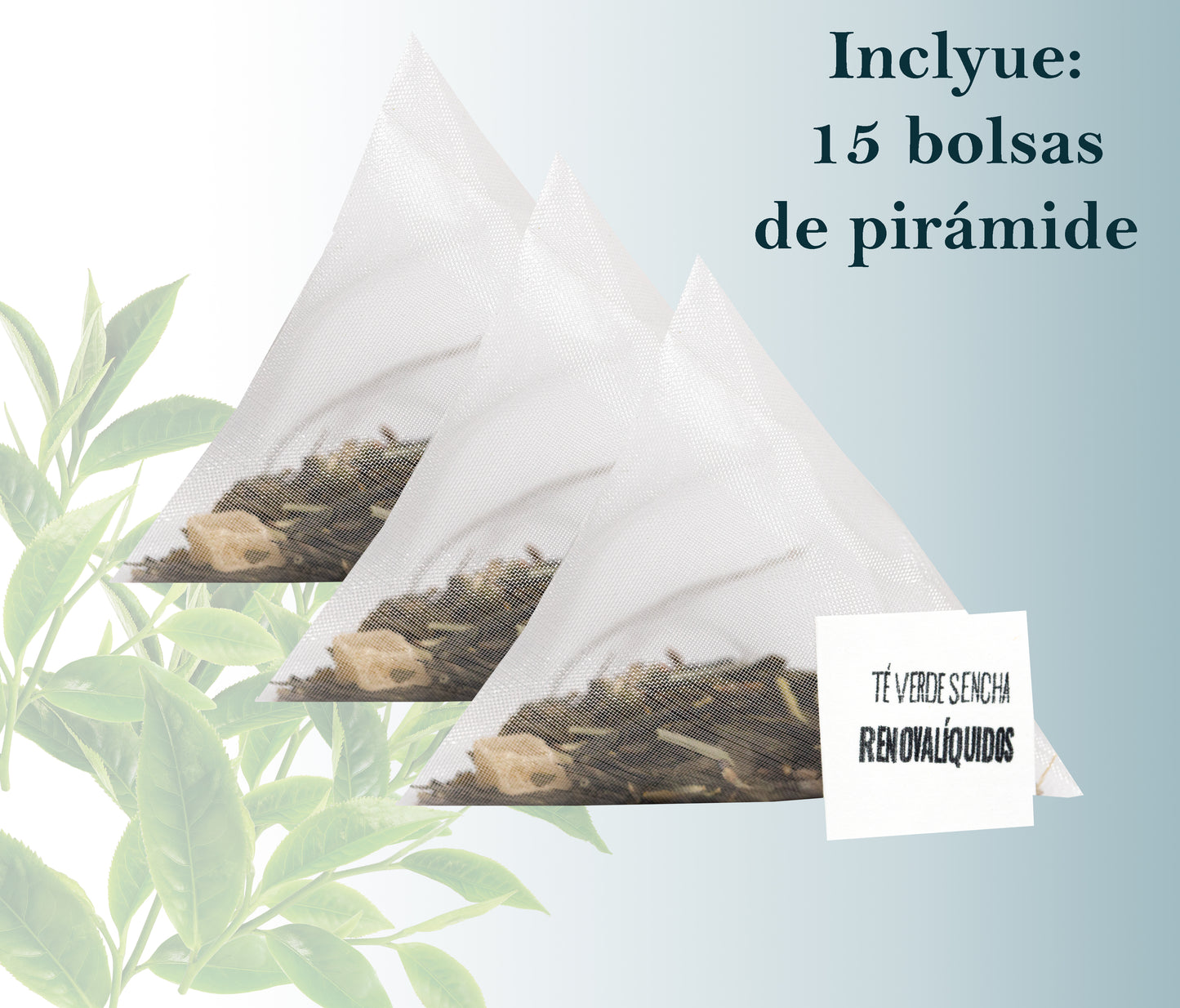 Te japonés desintoxicante - infusión depurativa - Te de hierbas para eliminar líquidos - 15 pirámides.