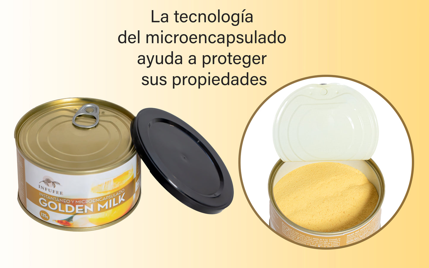 Golden Milk en Polvo Microencapsulado - Fortalece tu sistema inmunológico - Infusión Natural - Sin teína