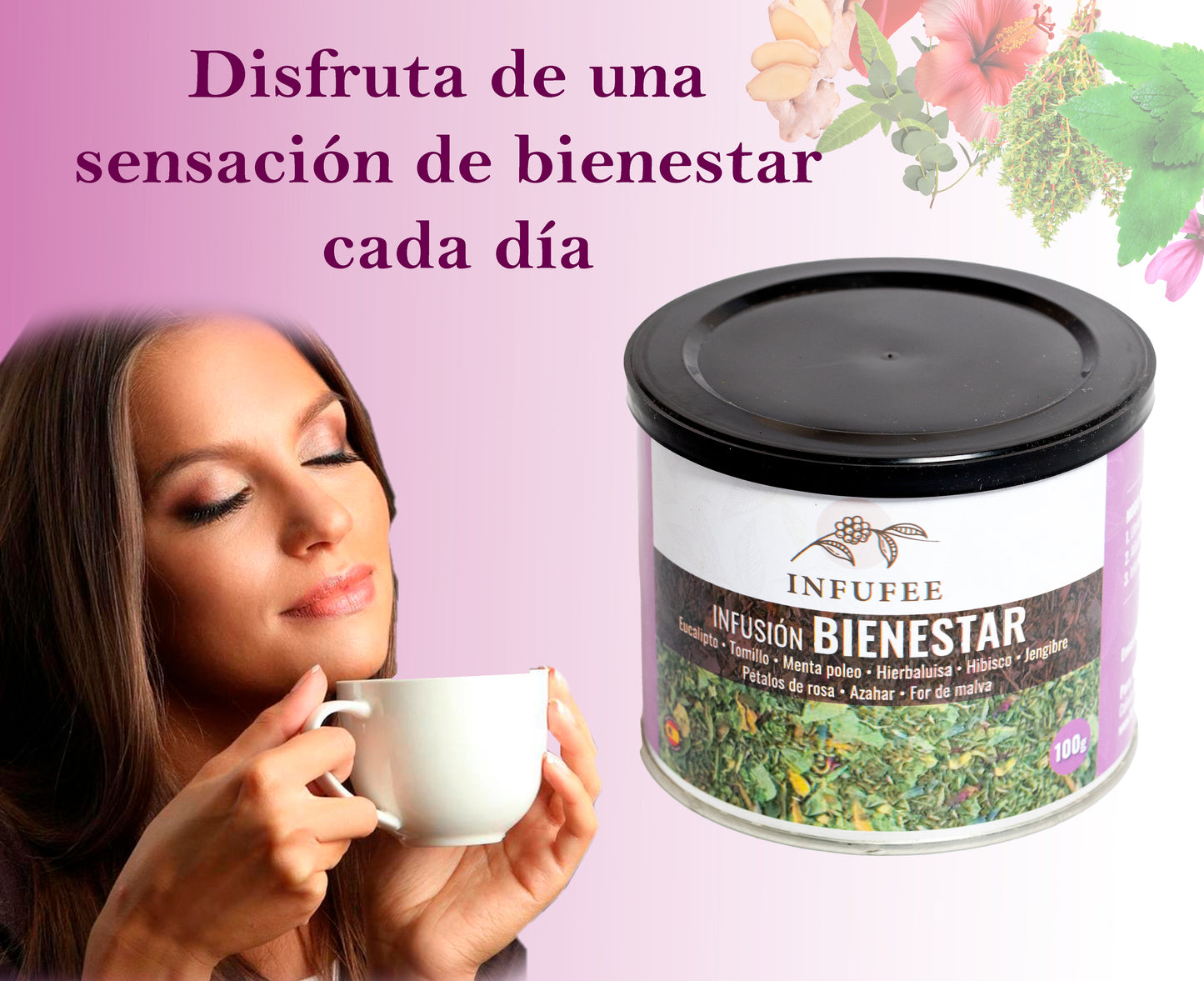Infusión bienestar - Infusión ideal para la congestión y la tos- Lata 100 gr.