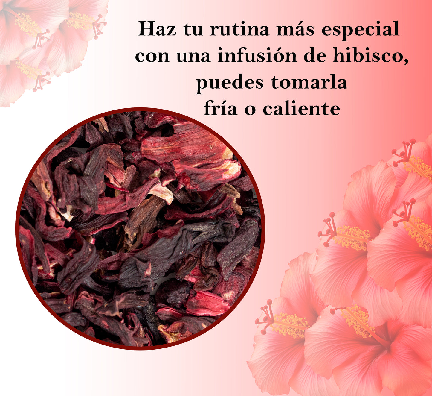 Flor de Hibisco 100 g - Flor de Jamaica - Antioxidante 100% natural