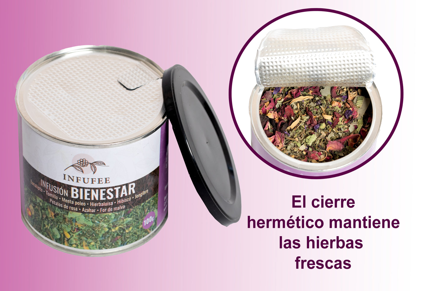 Infusión bienestar - Infusión ideal para la congestión y la tos- Lata 100 gr.
