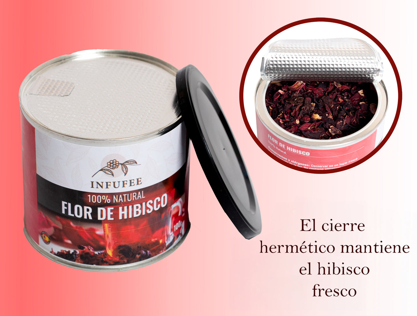 Flor de Hibisco 100 g - Flor de Jamaica - Antioxidante 100% natural