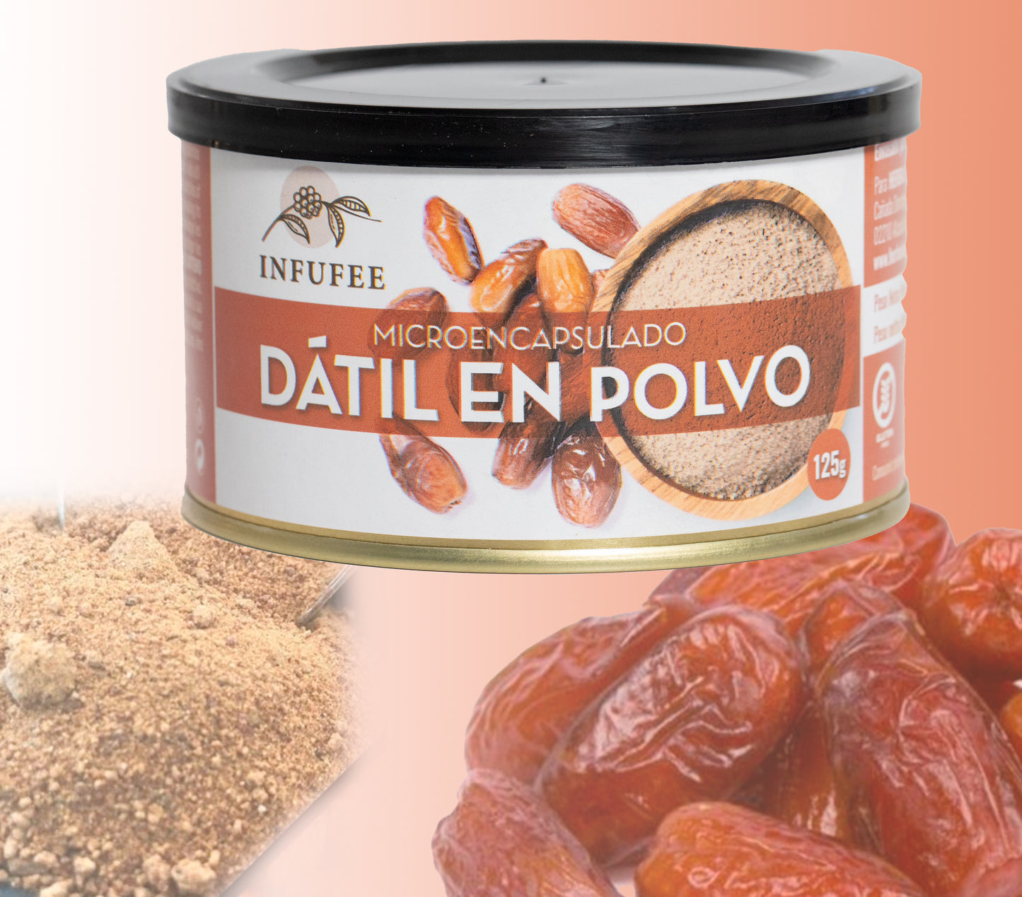 Dátil en Polvo Microencapsulado - Fuente natural de Fibra y Hierro - Ideal para Dietas Saludables