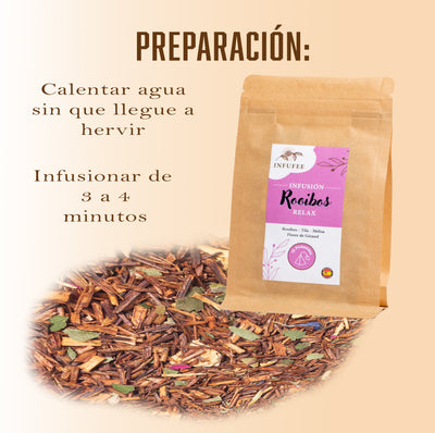 Rooibos Relax - Infusión relajante para dormir bien - Infusión antiansiedad - Sin teína - 15 pirámides individuales