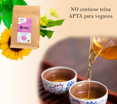 Rooibos Relax - Infusión relajante para dormir bien - Infusión antiansiedad - Sin teína - 15 pirámides individuales