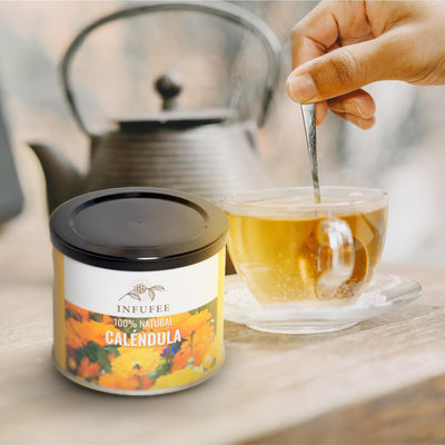 Caléndula (Lata 25g) - Flores de caléndula secas 100% pura y natural - Infusión antiinflamatoria.