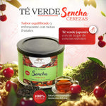 Té verde sencha con cerezas salvajes -  Infusión antioxidante - Lata 100 g.