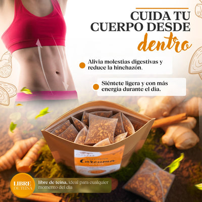 Pack Ritual: Quemagrasas - 4 infusiones detox - rutina quemagrasas: Pureza detox, cúrcuma detox, Renovaliquidos y Equilibrio.