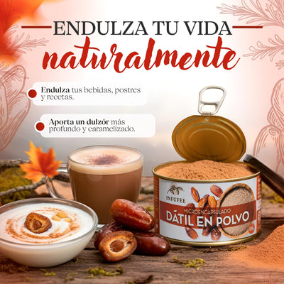 Dátil en Polvo Microencapsulado - Fuente natural de Fibra y Hierro - Ideal para Dietas Saludables