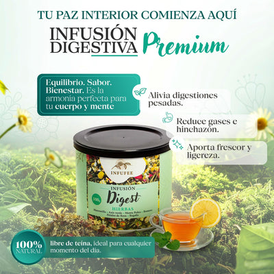 Infusión Digestiva - Infusión antioxidante y relajante - Infusión sin teína - Lata 100 gramos