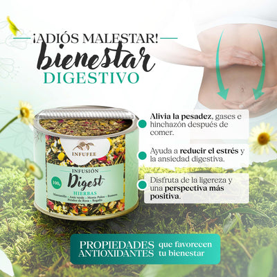 Infusión Digestiva - Infusión antioxidante y relajante - Infusión sin teína - Lata 100 gramos