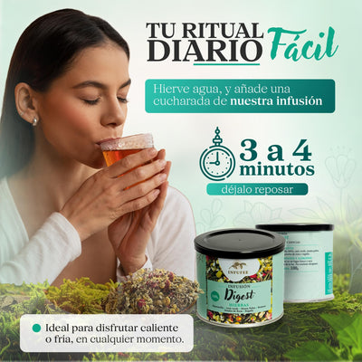 Infusión Digestiva - Infusión antioxidante y relajante - Infusión sin teína - Lata 100 gramos