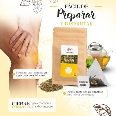 Té verde cúrcuma Equilibrio - Infusión revitalizante y antiinflamatoria - 15 pirámides