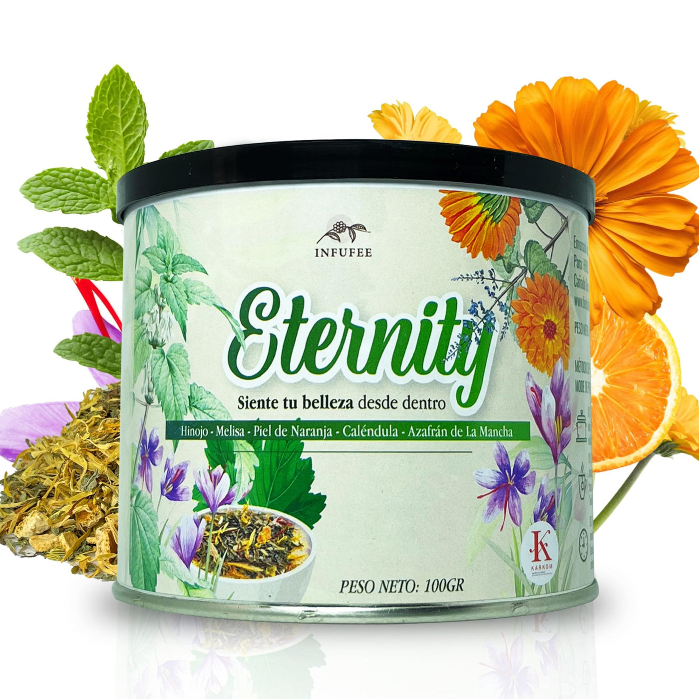 Infusión Eternity - Ritual de belleza y cuidado de la piel- sin teína - Lata 100 g