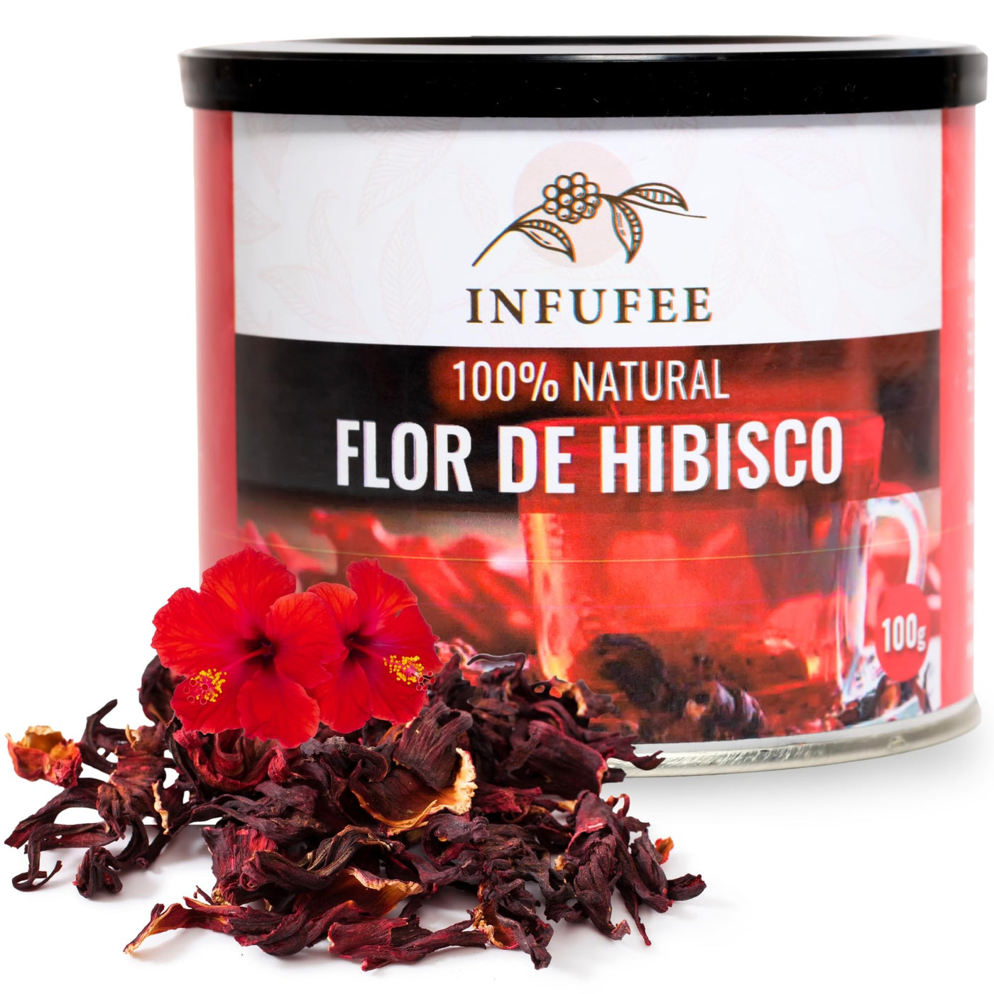 Flor de Hibisco 100 g - Flor de Jamaica - Antioxidante 100% natural