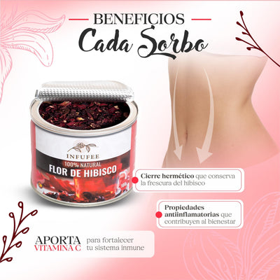 Flor de Hibisco 100 g - Flor de Jamaica - Antioxidante 100% natural