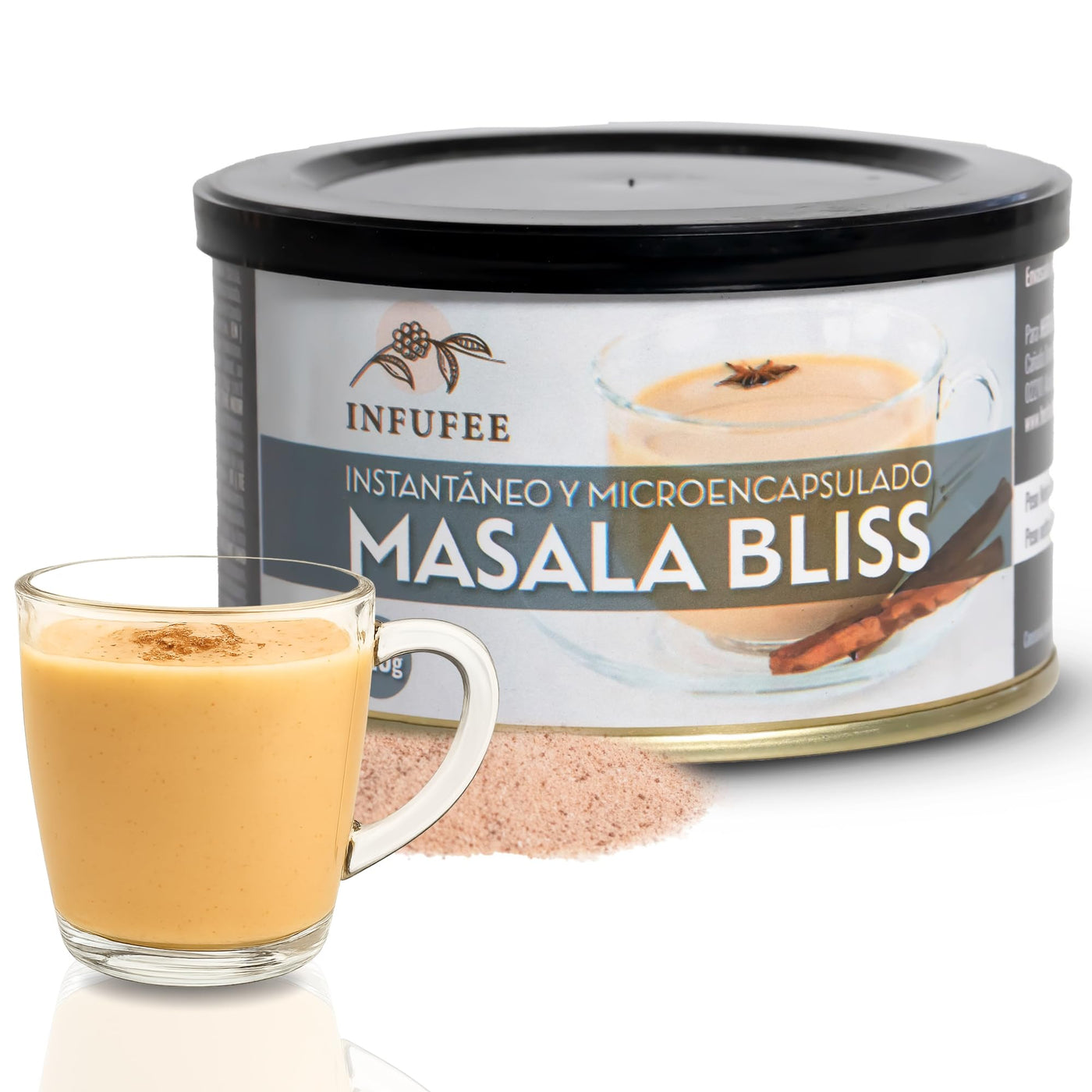 Té Masala Bliss en Polvo Microencapsulado - Refuerzo del Sistema Inmunológico - Lata 125 gr.