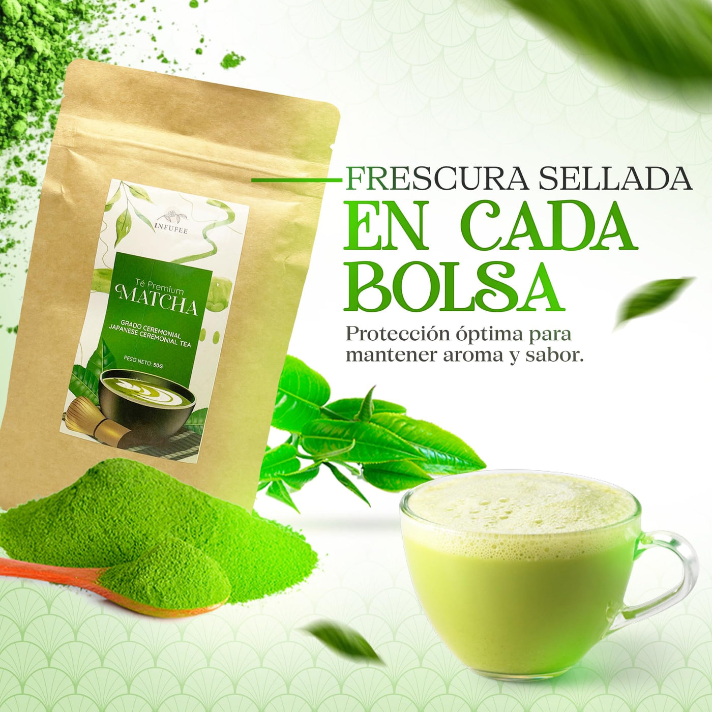 Té Matcha en polvo de calidad ceremonial - 50 gr