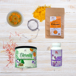 Pack Ritual Mujer:  Curcuma Detox, Eternity, capsulas Woman Harmony y bola Infusora.