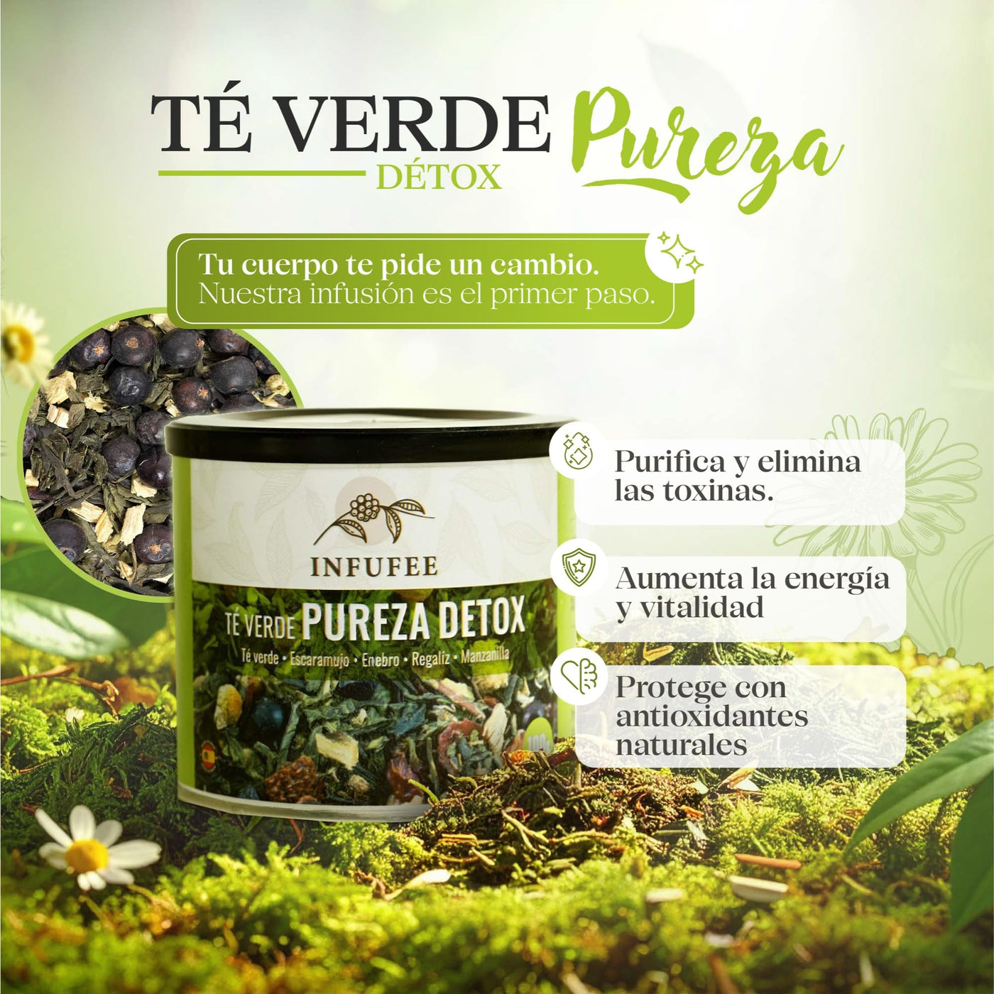 Pack Ritual: Quemagrasas - 4 infusiones detox - rutina quemagrasas: Pureza detox, cúrcuma detox, Renovaliquidos y Equilibrio.