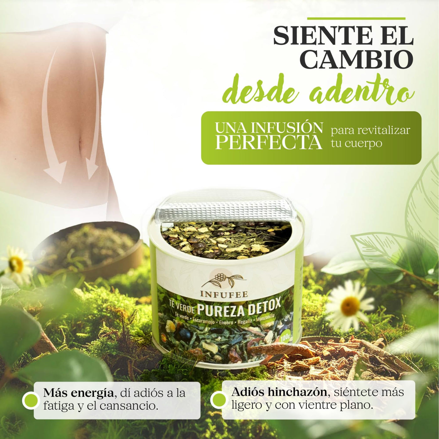 Infusión Detox - Infusión depurativa -  Té de hierbas dietética - Lata 100 gramos