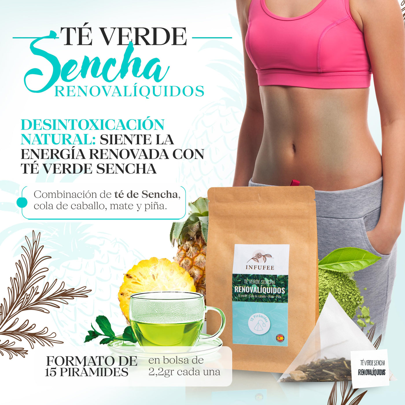 Pack Ritual: Quemagrasas - 4 infusiones detox - rutina quemagrasas: Pureza detox, cúrcuma detox, Renovaliquidos y Equilibrio.