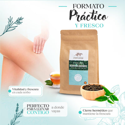 Te japonés desintoxicante - infusión depurativa - Te de hierbas para eliminar líquidos - 15 pirámides.