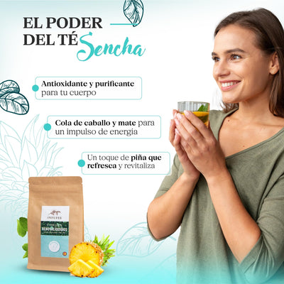 Te japonés desintoxicante - infusión depurativa - Te de hierbas para eliminar líquidos - 15 pirámides.